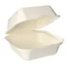 Hamburger-Boxen aus Zuckerrohr 14 x 15 cm weiss